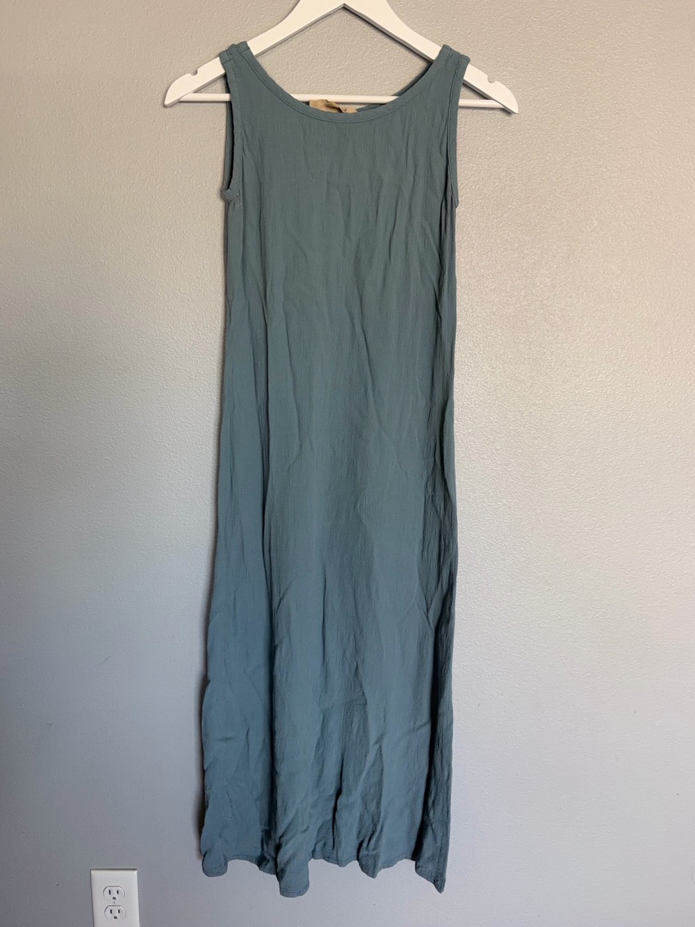 Double D Ranch dusty blue sleeveless maxi dress Women’s sz XS